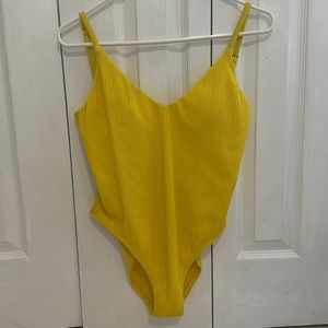 Hollister yellow one piece bathing suit